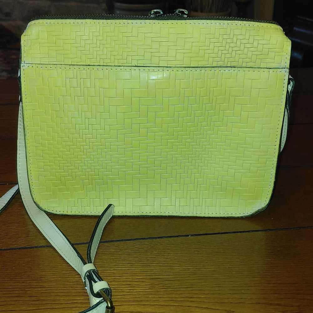Patricia Nash Yellow Woven Crossbody Bag - Picture 2 of 8